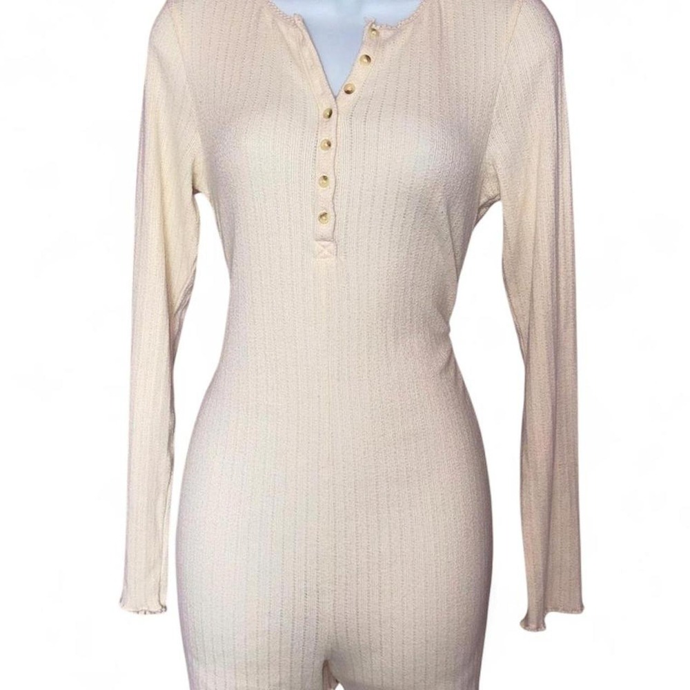 American Eagle Cozy Cream Romper Size M
